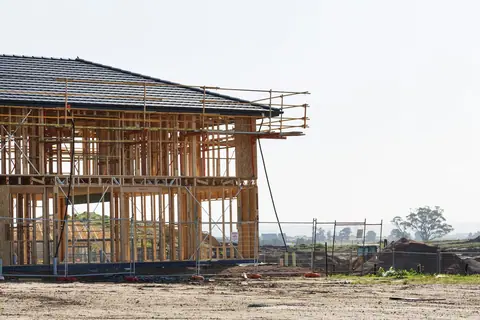 Two-story home under construction